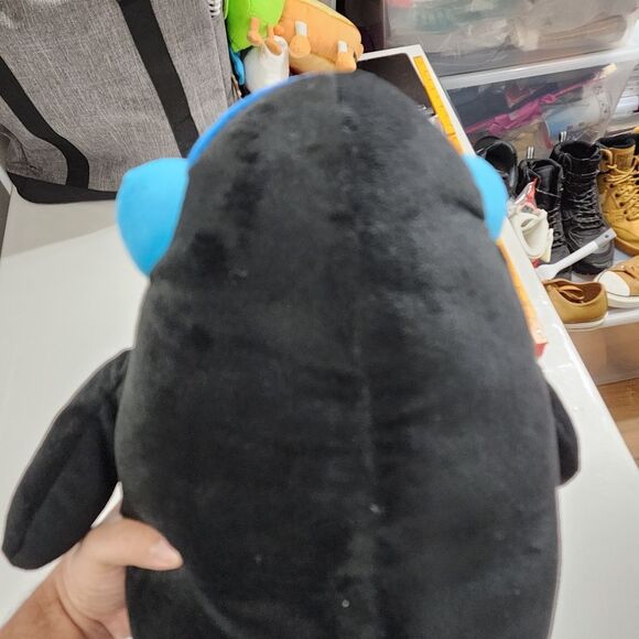Large Penguin Listening to Music on Blue Headphones & iPod Plush Stuffed Animal - Picture 11 of 15